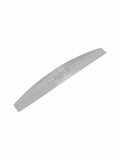 No. 190 Metal base for a nail file in the shape of a "Crescent" for manicure, color: gray, size: 178 * 28mm, with the logo "Kodi Professional"